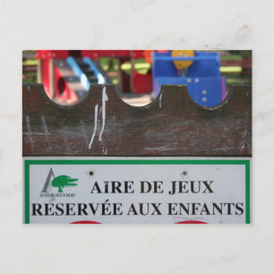 Playground for Children 1 Reserve aux Enfants Postcard