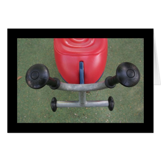 Playground for Children 22 Red Teeter-totter Card (Front Horizontal)