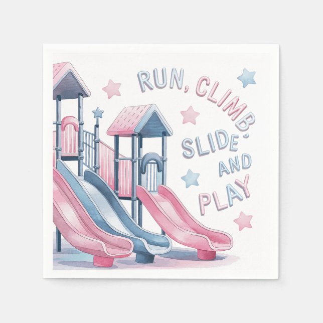 Playground Fun Birthday Bash Napkin (Front)