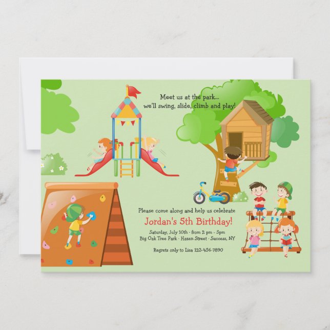 Playground Fun Invitation (Front)