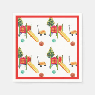 Playground Park Birthday Park Celebration Napkin
