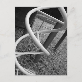 Playground Spiral Black & White Postcard