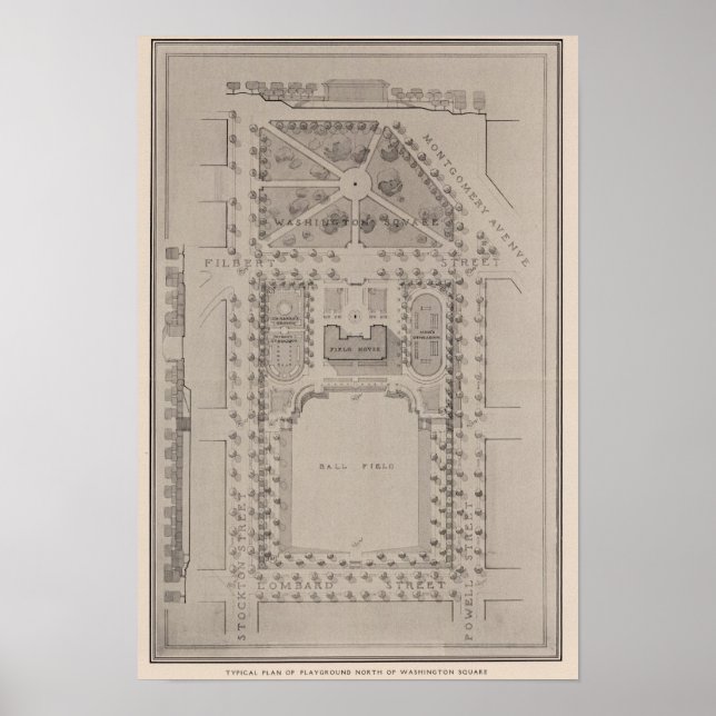 Playground, Washington Square, San Francisco Poster (Front)