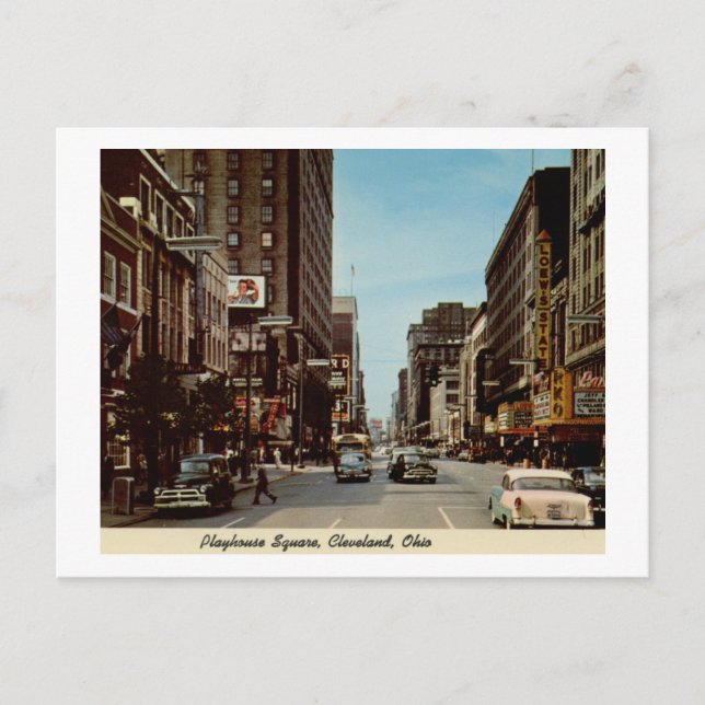 Playhouse Square, Cleveland, Ohio Vintage Postcard (Front)