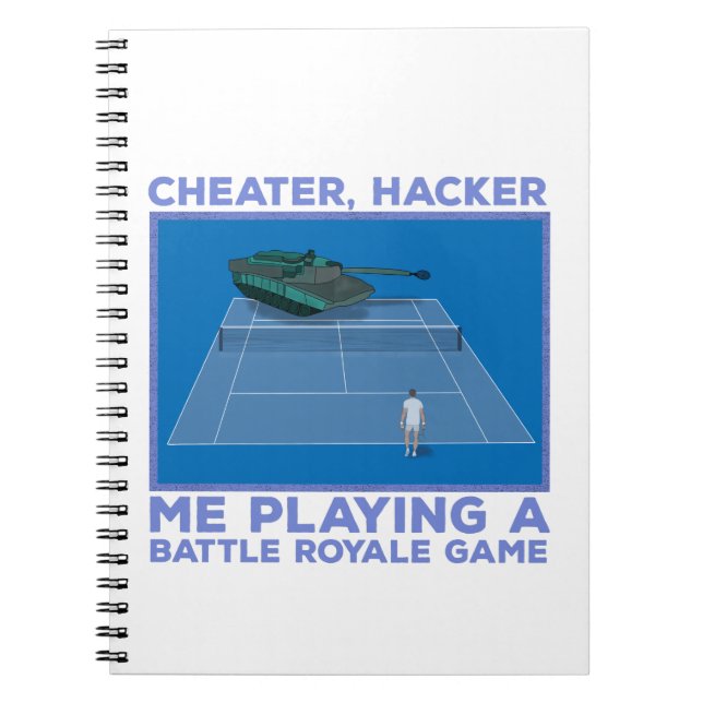 Playing a Battle Royale Game Notebook (Front)