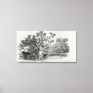 Playing a Salmon Canvas Print