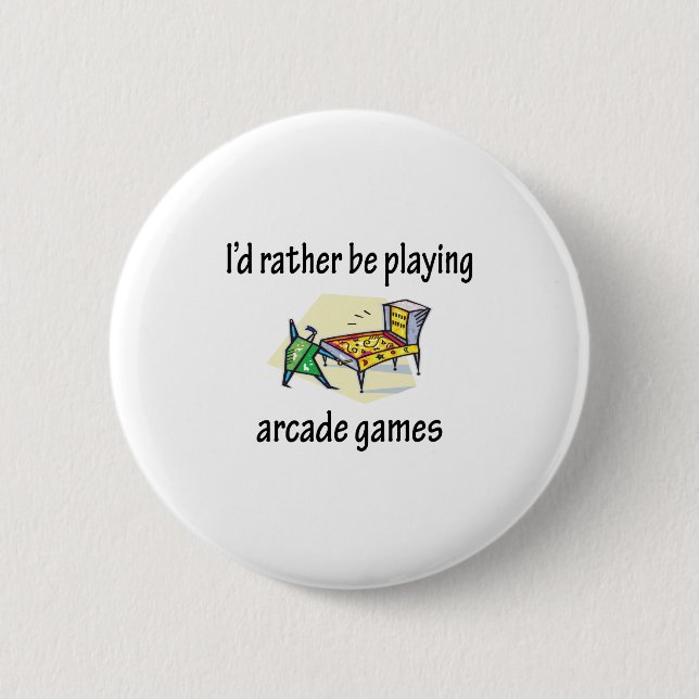 Playing Arcade Games 2 Inch Round Button (Front)