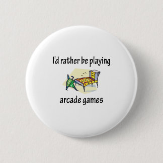 Playing Arcade Games 2 Inch Round Button