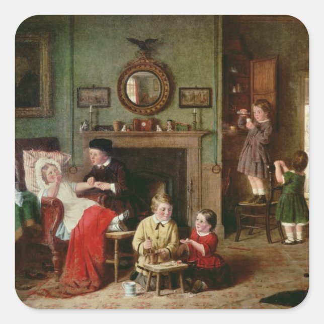 Playing at Doctors Square Sticker (Front)