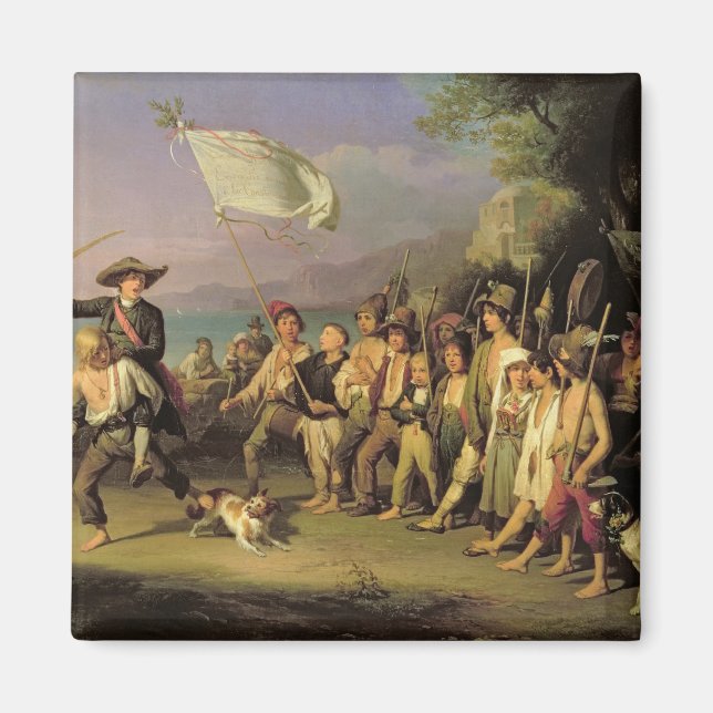 Playing at Soldiers, Roman Revolution 1848 Magnet (Front)