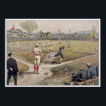 Playing Baseball Louis Prang Antique Print 1887<br><div class="desc">Credit: Library of Congress. By Louis Prang,  one of America’s most notable COLOR ARTISTS and PRINTERS of the Nineteenth Century. Digitally refurbished to bring out the original colours,  even better and fix as many imperfections as possible. Please customize the poster size,  texture,  border and/or frame to suit your taste.</div>