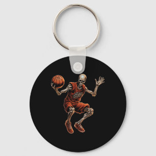 Playing Basketball Cool Funny Halloween  Keychain