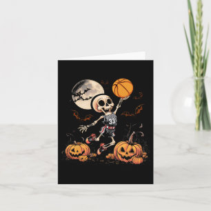 Playing Basketball Halloween Men Boys Basketball Card