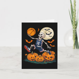 Playing Basketball Halloween Men Boys Basketball Card