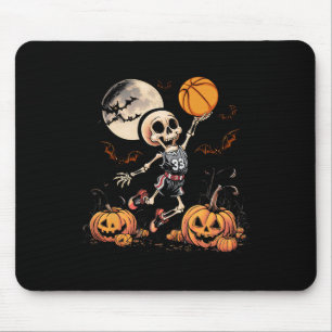 Playing Basketball Halloween Men Boys Basketball Mouse Pad