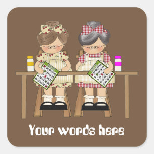 Playing Bingo customizable fun add words sticker