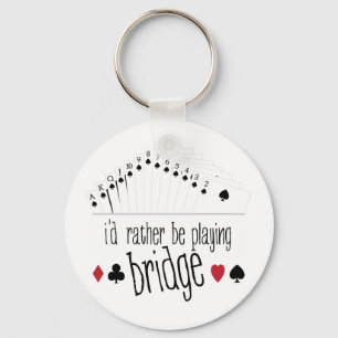 Playing Bridge Keychain