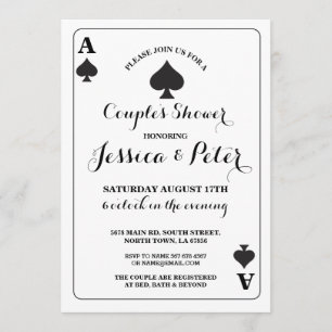 Playing Card Ace or King Queen Las Vegas Invite