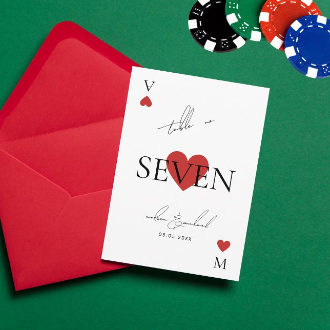 Playing Card Casino Vegas Wedding Table Number (Creator Uploaded)