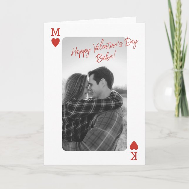 Playing Card Couple Photo Love Valentine's Day (Front)