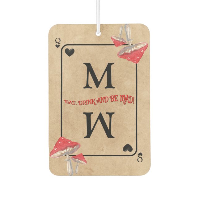 Playing Card Crazy Mushrooms Air Freshener (Front)