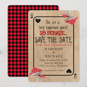 Playing Card Crazy Mushrooms Save The Date
