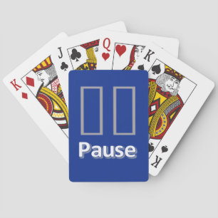 Playing Card Deck Blue Pause