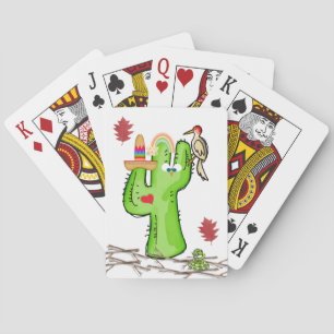 Playing Card Deck Cactus Bird