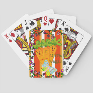 Playing Card Deck Carrots Peas 100% Vegan