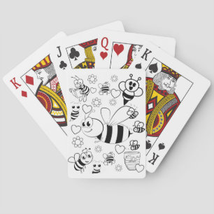 Playing Card Deck Colouring Bumblebee