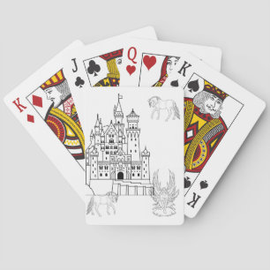 Playing Card Deck Colouring Castle