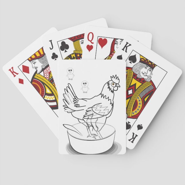 Playing Card Deck Colouring Chicken (Back)