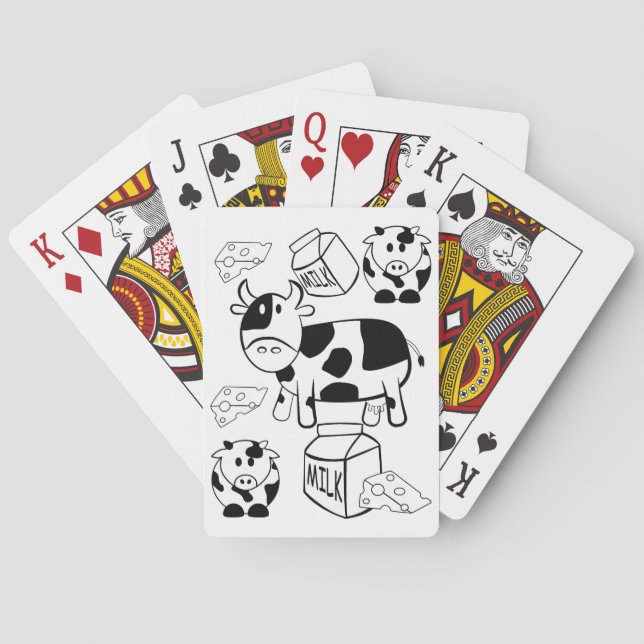 Playing Card Deck Colouring Cows (Back)