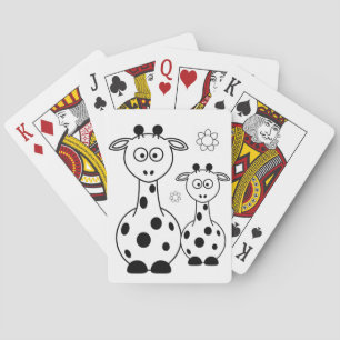 Playing Card Deck Colouring Giraffe