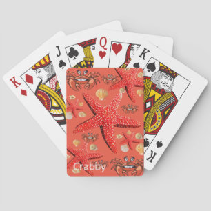 Playing Card Deck Crabby Crab Starfish