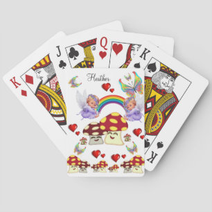 Playing Card Deck Fairy Mushroom Rainbow