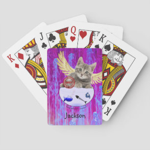 Playing Card Deck Kitten Fish Bones Guilty