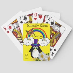 Playing Card Deck Penguin Rainbow Butterfly