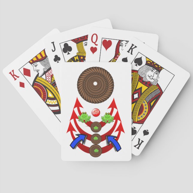 Playing Card Deck Rope Green Frogs (Back)