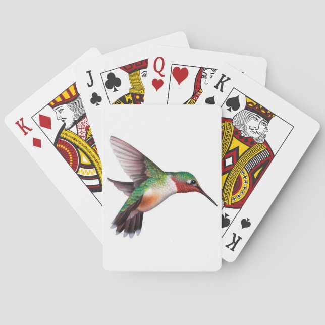 Playing Card Deck with a Hummingbird (Back)