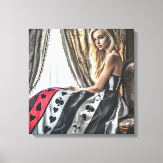 Playing Card Elements, Clothing Design, Fashion Canvas Print