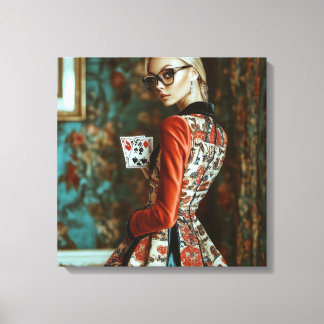 Playing Card Elements, Clothing Design, Fashion Canvas Print