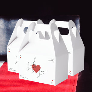 Playing Card Heart Casino Nevada Vegas Wedding Favor Box