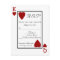 Playing Card King/Queen RSVP Reply Postcard