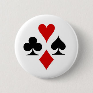 Playing card suit badge 2 inch round button