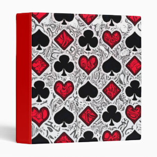 PLAYING CARD SUITS 1" Ring Binder