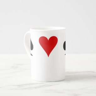 Playing Card Suits Bone China Mug