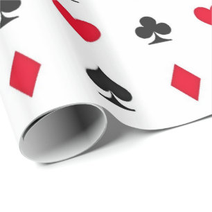 Playing Card Suits Pattern Wrapping Paper