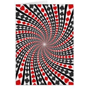 Playing Card Suits Spiral:
