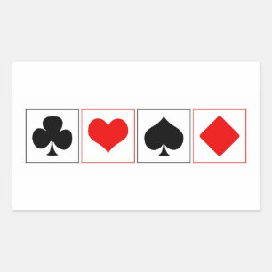 Playing card suits sticker